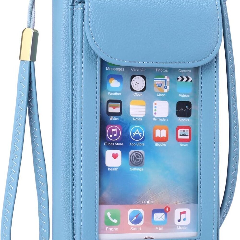 Small PU Leather Crossbody Bag for Women RFID Card Slots Wallet Phone